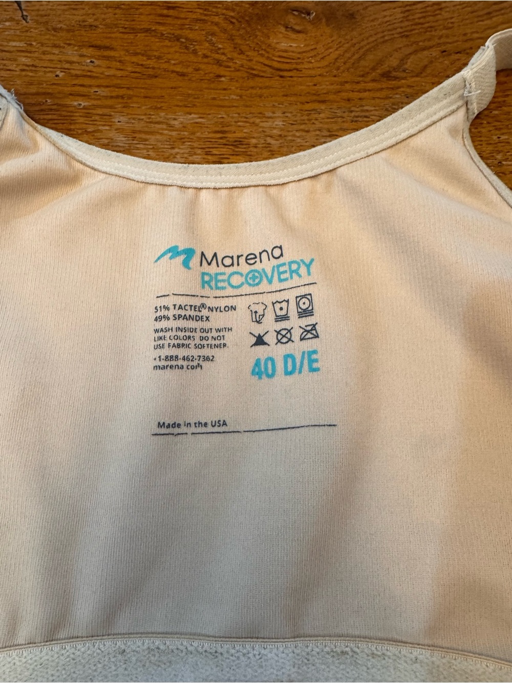 NWOT Merena zipper Front-Closure Recovery Comfort Bra - breast surgery 40 D/E